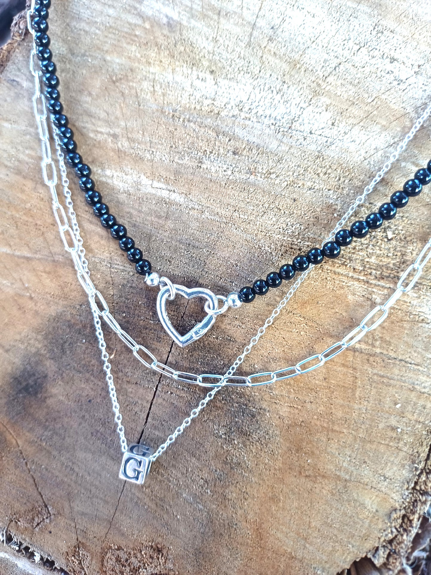 sterling silver paper clip chain necklace