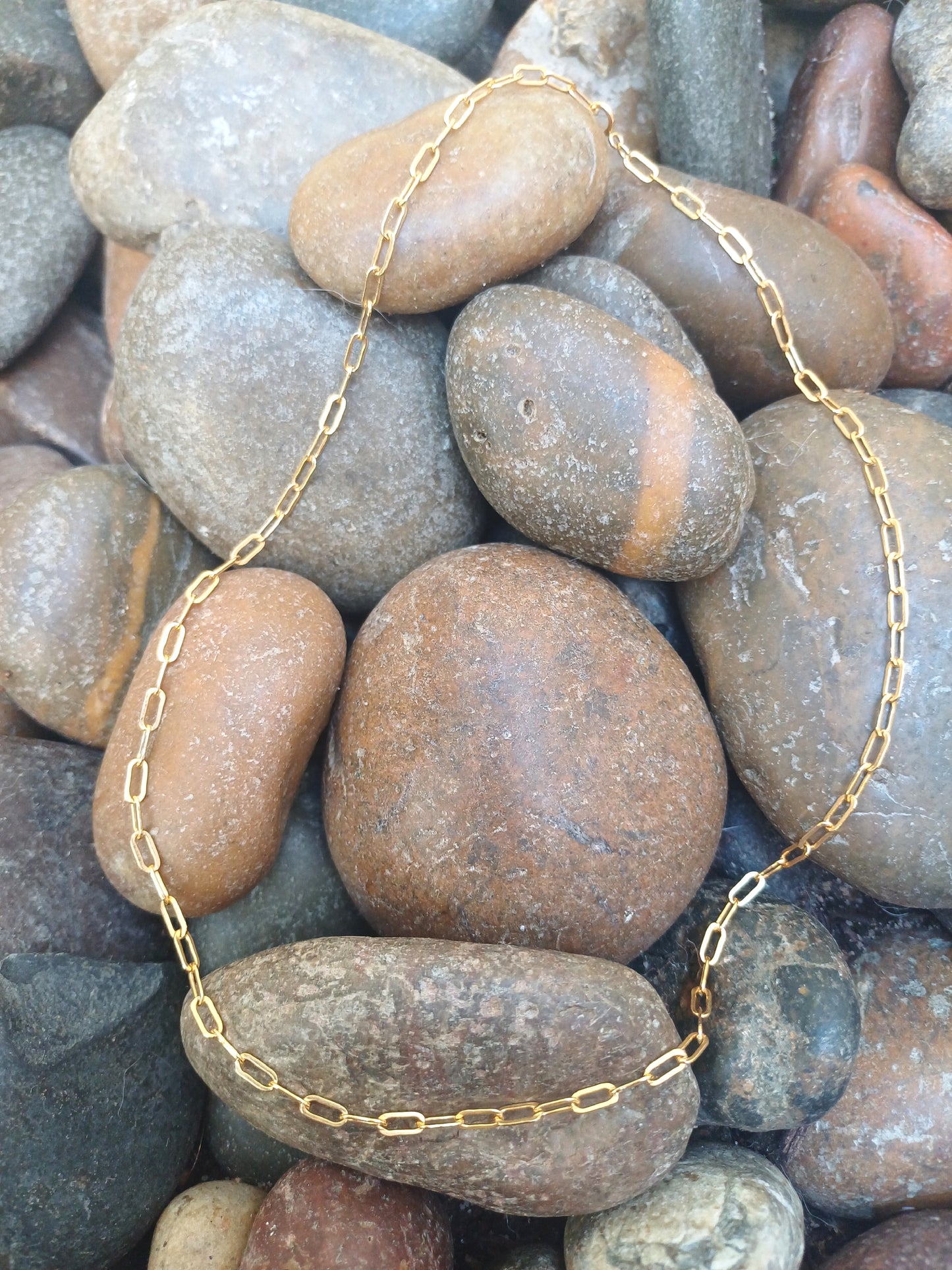 gold paper clip chain necklace