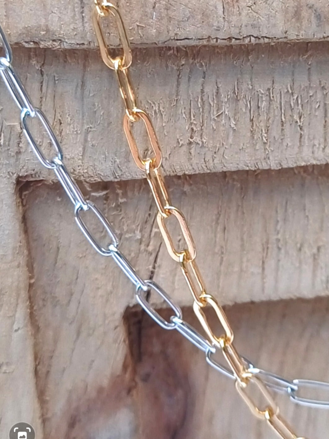 gold paper clip chain necklace